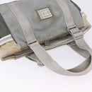 CHANEL Sports Tote Bag Canvas Gray Silver CC Auth BA15608-9