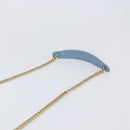 Miu Miu Matelasse Chain Shoulder Bag Leather 2way Light Blue Gold Auth BA15627V-8
