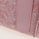 VERSACE Athena Barocco Tote Bag tweed 2way Pink Gold Auth BA15628M-10