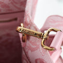 VERSACE Athena Barocco Tote Bag tweed 2way Pink Gold Auth BA15628M-22