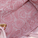 VERSACE Athena Barocco Tote Bag tweed 2way Pink Gold Auth BA15628M-12