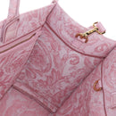 VERSACE Athena Barocco Tote Bag tweed 2way Pink Gold Auth BA15628M-24