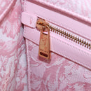 VERSACE Athena Barocco Tote Bag tweed 2way Pink Gold Auth BA15628M-26