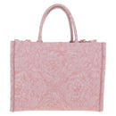 VERSACE Athena Barocco Tote Bag tweed 2way Pink Gold Auth BA15628M-2