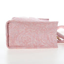 VERSACE Athena Barocco Tote Bag tweed 2way Pink Gold Auth BA15628M-4