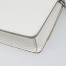 Maison Margiela Chain Shoulder Bag Leather White Silver Auth BA15629M-16