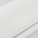 Maison Margiela Chain Shoulder Bag Leather White Silver Auth BA15629M-9