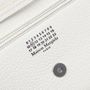 Maison Margiela Chain Shoulder Bag Leather White Silver Auth BA15629M-18