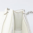 Maison Margiela Chain Shoulder Bag Leather White Silver Auth BA15629M-19