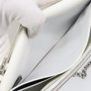 Maison Margiela Chain Shoulder Bag Leather White Silver Auth BA15629M-21