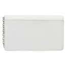 Maison Margiela Chain Shoulder Bag Leather White Silver Auth BA15629M-2