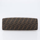 FENDI Zucca Canvas Mamma Baguette Shoulder Bag Brown Black Auth BA15630V-5
