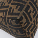 FENDI Zucca Canvas Mamma Baguette Shoulder Bag Brown Black Auth BA15630V-16