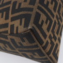 FENDI Zucca Canvas Mamma Baguette Shoulder Bag Brown Black Auth BA15630V-18