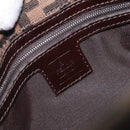 FENDI Zucca Canvas Mamma Baguette Shoulder Bag Brown Black Auth BA15630V-21