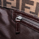 FENDI Zucca Canvas Mamma Baguette Shoulder Bag Brown Black Auth BA15630V-24