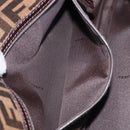 FENDI Zucca Canvas Mamma Baguette Shoulder Bag Brown Black Auth BA15630V-25
