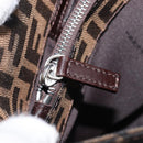 FENDI Zucca Canvas Mamma Baguette Shoulder Bag Brown Black Auth BA15630V-26