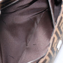 FENDI Zucca Canvas Mamma Baguette Shoulder Bag Brown Black Auth BA15630V-27