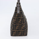 FENDI Zucca Canvas Mamma Baguette Shoulder Bag Brown Black Auth BA15630V-4