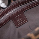 FENDI Zucca Canvas Mamma Baguette Shoulder Bag Brown Black Auth BA15631V-18