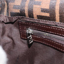 FENDI Zucca Canvas Mamma Baguette Shoulder Bag Brown Black Auth BA15631V-22
