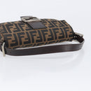 FENDI Zucca Canvas Mamma Baguette Shoulder Bag Brown Black Auth BA15631V-7