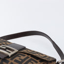 FENDI Zucca Canvas Mamma Baguette Shoulder Bag Brown Black Auth BA15631V-8