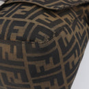 FENDI Zucca Canvas Mamma Baguette Shoulder Bag Brown Black Auth BA15633A-11