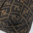 FENDI Zucca Canvas Mamma Baguette Shoulder Bag Brown Black Auth BA15633A-12