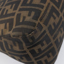 FENDI Zucca Canvas Mamma Baguette Shoulder Bag Brown Black Auth BA15633A-14