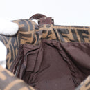 FENDI Zucca Canvas Mamma Baguette Shoulder Bag Brown Black Auth BA15633A-21