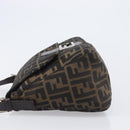 FENDI Zucca Canvas Mamma Baguette Shoulder Bag Brown Black Auth BA15633A-5