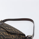 FENDI Zucca Canvas Mamma Baguette Shoulder Bag Brown Black Auth BA15633A-8