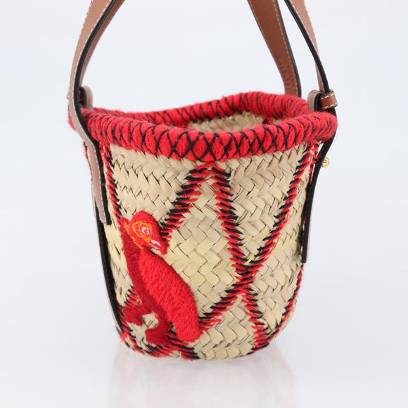LOEWE Basket Bag Raffia William D. Morgan Collaboration Beige Auth BA15634SAM