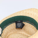 GUCCI Web Sherry Line Hat Straw Beige Auth BA15635V-10