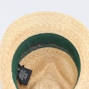 GUCCI Web Sherry Line Hat Straw Beige Auth BA15635V-13