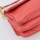 Miu Miu Chain Shoulder Bag Leather Pink Gold Auth BA15636V-16