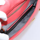 Miu Miu Chain Shoulder Bag Leather Pink Gold Auth BA15636V-22