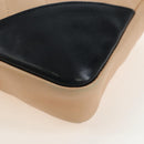 CHANEL Matelasse Cambon Line Shoulder Bag Leather Beige Silver CC Auth BA15637-11