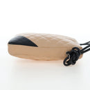 CHANEL Matelasse Cambon Line Shoulder Bag Leather Beige Silver CC Auth BA15637-5