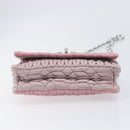 Miu Miu Chain Shoulder Bag Leather 2way Pink Silver Auth BA15638A-6
