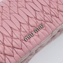 Miu Miu Chain Shoulder Bag Leather 2way Pink Silver Auth BA15638A-21