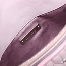 Miu Miu Chain Shoulder Bag Leather 2way Pink Silver Auth BA15638A-24