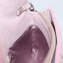 Miu Miu Chain Shoulder Bag Leather 2way Pink Silver Auth BA15638A-25