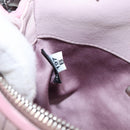 Miu Miu Chain Shoulder Bag Leather 2way Pink Silver Auth BA15638A-11