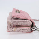 Miu Miu Chain Shoulder Bag Leather 2way Pink Silver Auth BA15638A-3
