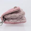 Miu Miu Chain Shoulder Bag Leather 2way Pink Silver Auth BA15638A-5