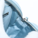 Miu Miu Matelasse Chain Bag Leather 2way Light Blue Silver Auth BA15639V-21