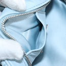 Miu Miu Matelasse Chain Bag Leather 2way Light Blue Silver Auth BA15639V-11